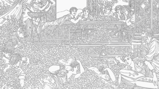 ヘリオガバルスの薔薇（Alma‑Tadema） 大人の塗り絵 PDF無料ダウンロード 